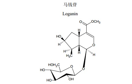 马钱苷中药化学对照品分子结构图