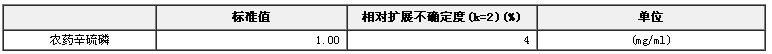 农药辛硫磷溶液标准物质