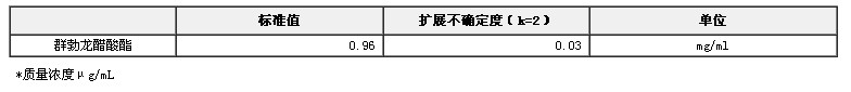 甲醇中群勃龙醋酸酯溶液标准物质