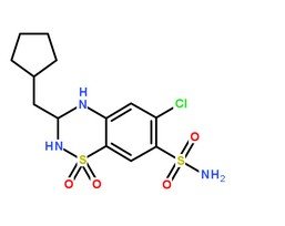 环戊噻嗪分子结构图