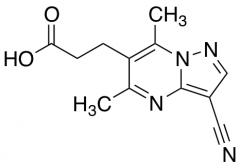 3-{3-Cyano-5,7-dimethylpyrazolo[1,5-a]pyrimidin-6-yl}propanoic Acid
