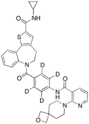 N-Cyclopropyl-5,6-dihydro-6-[4-[[[2-(2-oxa-7-azaspiro[3.5]non-7-yl)-3-pyridinyl]carbonyl]a
