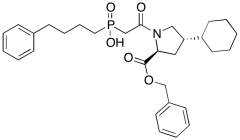 (4S)-4-Cyclohexyl-1-[[hydroxy(4-phenylbutyl)phosphinyl]acetyl]-L-Proline Phenylmethyl Este