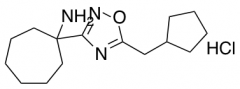 1-[5-(cyclopentylmethyl)-1,2,4-oxadiazol-3-yl]cycloheptan-1-amine hydrochloride