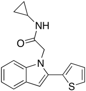 N-​Cyclopropyl-​2-​(2-​thienyl)​-1H-​pyrrolo[2,​3-​b]​pyridine-​1-​ac