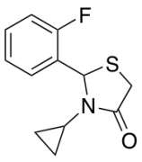 3-Cyclopropyl-2-(2-fluorophenyl)-1,3-thiazolidin-4-one