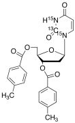 2&rsquo;-Deoxy-3&rsquo;,5&rsquo;-di-O-p-toluoyl Uridine-13C,15N2