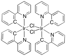 Dichlorotetrakis(2-(2-pyridinyl)phenyl)diiridium(III)