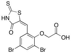 2-[2,4-dibromo-6-[(4-oxo-2-thioxo-5-thiazolidinylidene)methyl]phenoxy]-acetic Acid