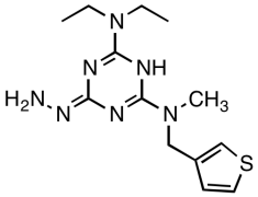 2-N,2-N-Diethyl-6-hydrazinyl-4-N-methyl-4-N-(thiophen-3-ylmethyl)-1,3,5-triazine-2,4-diami