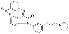 1,3-Dihydro-1-[3-[2-(1-pyrrolidinyl)ethoxy]phenyl]-3-[[3-(trifluoromethyl)phenyl]imino]-2H