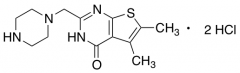 5,6-Dimethyl-2-(piperazin-1-ylmethyl)-3H,4H-thieno[2,3-d]pyrimidin-4-one Dihydrochloride