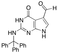 4,7-Dihydro-4-oxo-2-[(triphenylmethyl)amino]-3H-pyrrolo[2,3-d]pyrimidine-5-carboxaldehyde