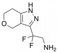 2,2-difluoro-2-{1H,4H,6H,7H-pyrano[4,3-c]pyrazol-3-yl}ethan-1-amine