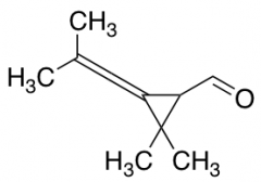 2,2-dimethyl-3-(2-methylprop-1-en-1-ylidene)cyclopropane-1-carbaldehyde