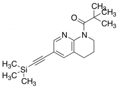 2,2-Dimethyl-1-(6-((trimethylsilyl)ethynyl)-3,4-dihydro-1,8-naphthyridin-1(2H)-yl)propan-1