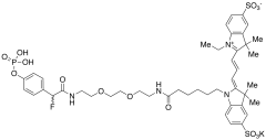 4,7-Dioxaoctylenediamine N-[(Cyanine 3) Monofunctional Hexanoic Acid]-N&rsquo;-[2-fluo