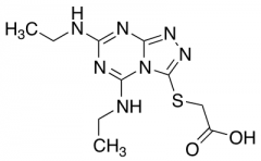 2-{[bis(Ethylamino)-[1,2,4]triazolo[4,3-a][1,3,5]triazin-3-yl]sulfanyl}acetic Acid