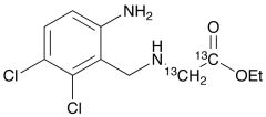 Ethyl 2-(6-Amino-2,3-dichlorobenzyl)glycine-13C2(Anagrelide Impurity A)