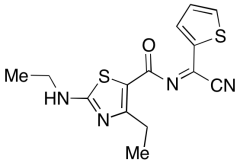 (Z)-N-(4-Ethyl-2-(ethylamino)thiazole-5-carbonyl)thiophene-2-carbimidoyl Cyanide