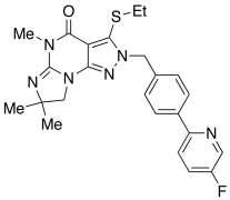 3-(Ethylthio)-2-[[4-(5-fluoro-2-pyridinyl)phenyl]methyl]-7,8-dihydro-5,7,7-trimethyl-2H-im