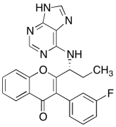 3-(3-Fluorophenyl)-2-[(1R)-1-(9H-purin-6-ylamino)propyl]-4H-1-benzopyran-4-one