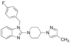 1-[(4-Fluorophenyl)methyl]-2-[4-(4-methyl-1H-pyrazol-1-yl)-1-piperidinyl]-1H-benzimidazole