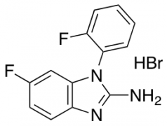 6-fluoro-1-(2-fluorophenyl)-1H-1,3-benzodiazol-2-amine hydrobromide