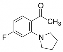 1-[4-fluoro-2-(pyrrolidin-1-yl)phenyl]ethan-1-one