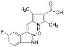 5-(5-Fluoro-2-oxo-1,2-dihydro-indol-3-ylidenemethyl)-2,4-dimethyl-1H-pyrrole-3-carboxylic 