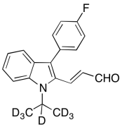 (E)-3-(3-(4-Fluorophenyl)-1-isopropyl-1H-indol-2-yl)acrylaldehyde-d7