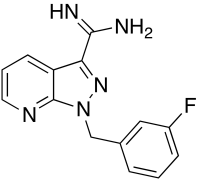 1-​[(3-Fluorophenyl)​methyl]​-1H-​pyrazolo[3,​4-​b]​pyridine-​3-​carboxim