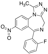 6-​(2-​Fluorophenyl)​-​1-​methyl-​8-​nitro-4H-​[1,​2,​4]​triazolo[4,​