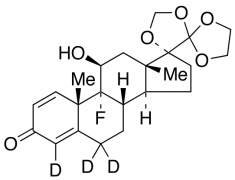 9-Fluoro-11&beta;-hydroxy-17,20:20,21-bis(methylenedioxy)-pregna-1,4-dien-3-one-d3
