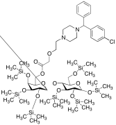 Hexatrimethylsilyl D-Lactose-6'-[1-((4-chlorophenyl)(phenyl)methyl)-4-(2-methoxyethyl)pipe