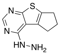 4-hydrazino-6,7-dihydro-5H-cyclopenta[4,5]thieno[2,3-d]pyrimidine