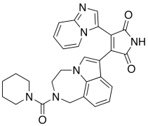 3-Imidazo[1,2-a]pyridin-3-yl-4-[1,2,3,4-tetrahydro-2-(1-piperidinylcarbonyl)pyrrolo[3,2,1-