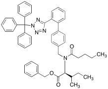 Isoleucine O-Benzyl N-Titryl Valsartan