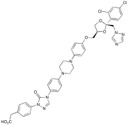 N-(Desisobutyl) N-[(4-Carboxymethyl)phenyl] Itraconazole