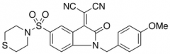 2-[(4-Methoxybenzyl)-2-oxo-5-(thiomorpholinosulfonyl)indolin-3-ylidene]malononitrile