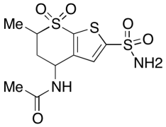 N-Methyl-7,7-dioxido-2-sulfamoyl-5,6-dihydro-4H-thieno[2,3-b]thiopyran-4-yl acetamide