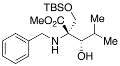 Methyl (2R,3S)-2-Benzylamino-2-(t-butyldimethylsilyloxymethyl)-3-hydroxy-4-methylpentanoat