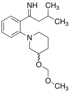 rac-3-Methyl-1-[2-(1-{3-hydroxy-3-O-methoxymethyl}piperidinyl)phenyl]butylimine