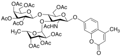 O&rsquo;-(4-Methylumbelliferyl)-O6-acetyl-2-acetylamino-O3-(tri-O-acetyl-&alpha;-L