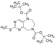 2-Methylsulfanyl-6,7-dihydro-9H-pyrimido[5,4-e][1,4]diazepine-5,8-dicarboxylicaciddi-tert-