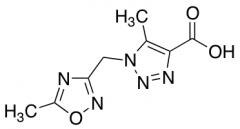 5-methyl-1-[(5-methyl-1,2,4-oxadiazol-3-yl)methyl]-1H-1,2,3-triazole-4-carboxylic acid