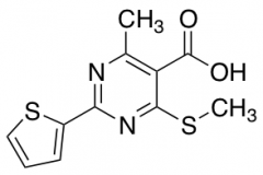 4-Methyl-6-(methylsulfanyl)-2-(thiophen-2-yl)pyrimidine-5-carboxylic Acid