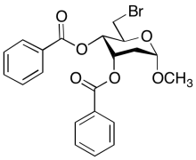 Methyl 6-Bromo-2,6-dideoxy-&alpha;-D-ribo-hexopyranoside Dibenzoate