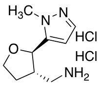 [2-(1-methyl-1H-pyrazol-5-yl)oxolan-3-yl]methanamine, trans