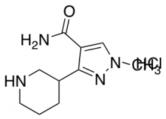 1-Methyl-3-(piperidin-3-yl)-1H-pyrazole-4-carboxamide Hydrochloride